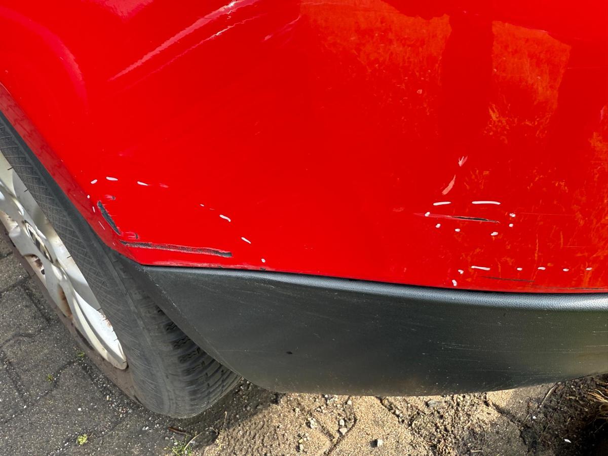 VW Golf V original Stoßstange Stoßfänger hinten LY3D Tornadorot BJ04